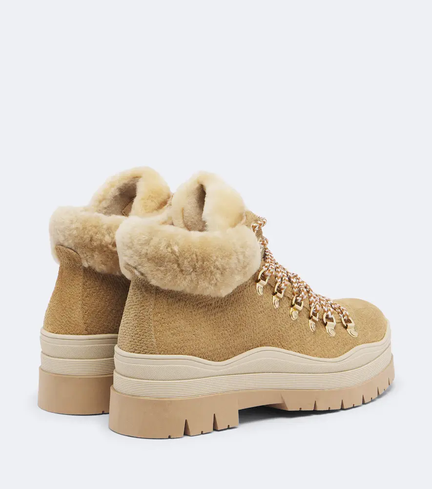 Bogner Arosa shearling-trimmed suede ankle boots | Thumbnail 4