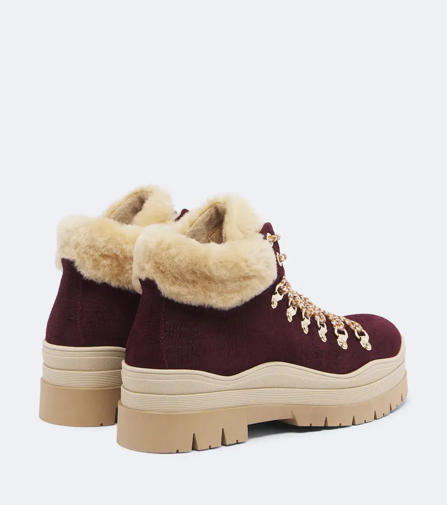 Bogner Arosa shearling-trimmed suede ankle boots | Thumbnail 2