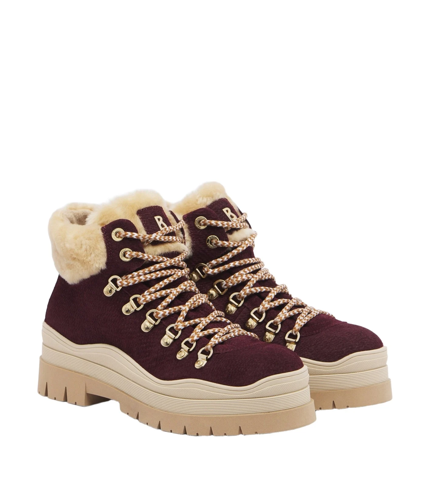 Bogner Arosa shearling-trimmed suede ankle boots