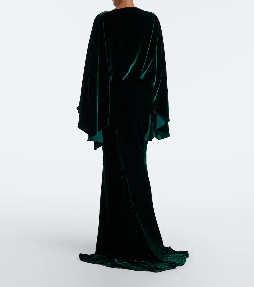 Taller Marmo Draped velvet gown | Thumbnail 2 Taller Marmo Draped velvet gown | Thumbnail 2