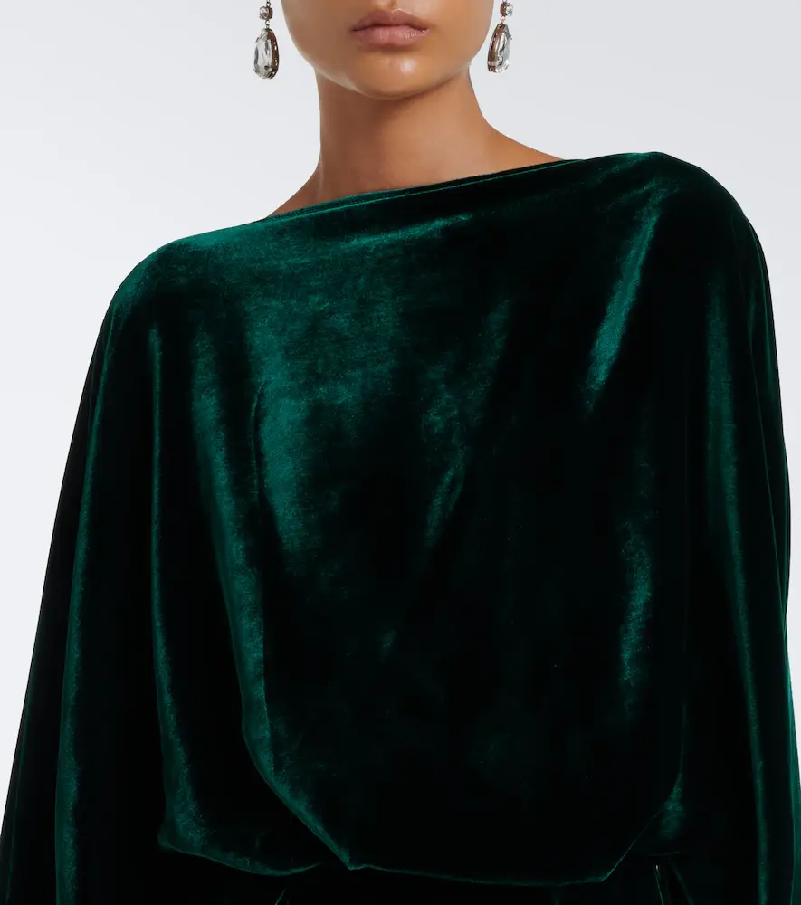 Taller Marmo Draped velvet gown | Thumbnail 3 Taller Marmo Draped velvet gown | Thumbnail 3