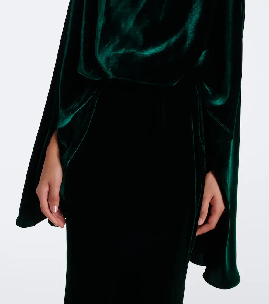 Taller Marmo Draped velvet gown | Thumbnail 4 Taller Marmo Draped velvet gown | Thumbnail 4