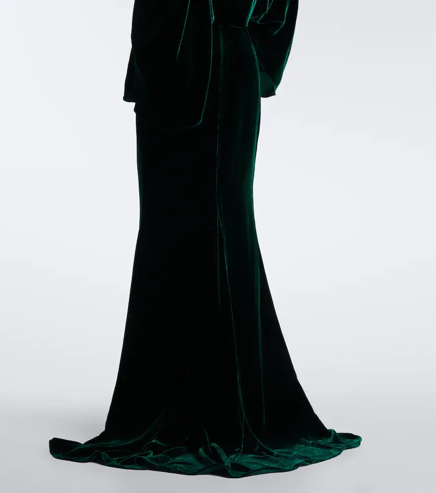 Taller Marmo Draped velvet gown | Thumbnail 5 Taller Marmo Draped velvet gown | Thumbnail 5