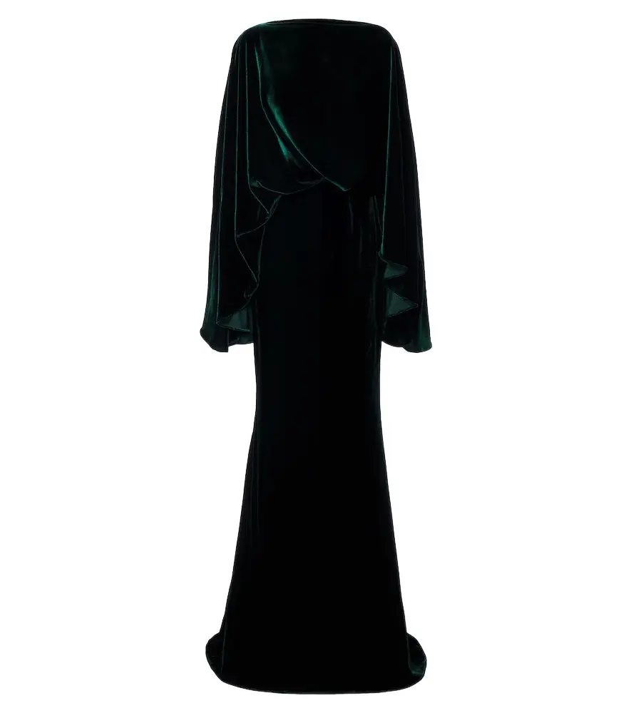 Taller Marmo Draped velvet gown