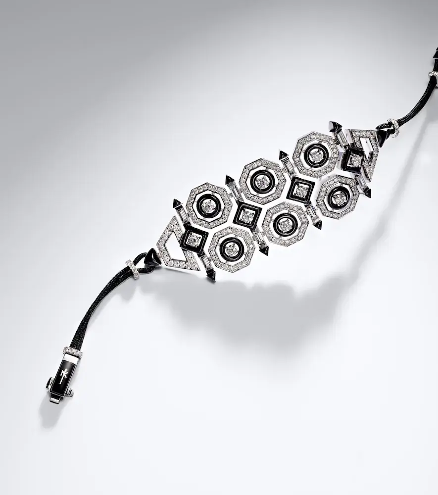 Nikos Koulis Oui 18kt white gold and enamel bracelet with diamonds | Thumbnail 5