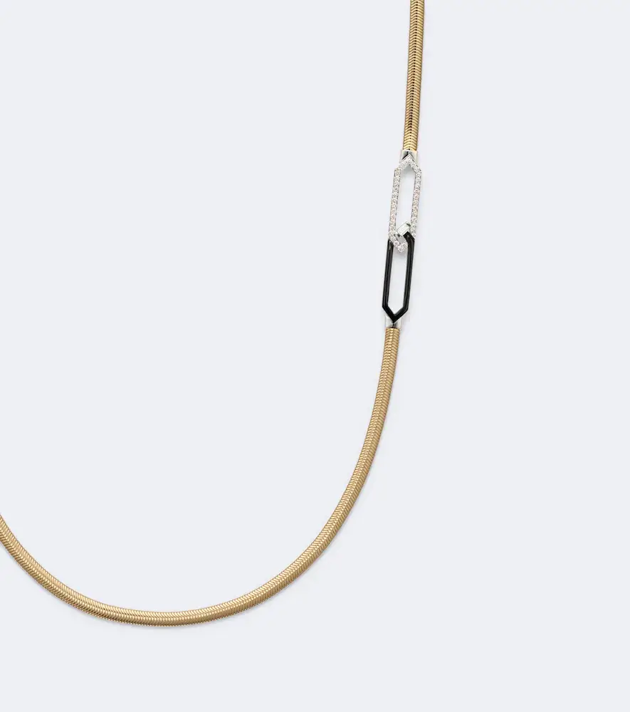 Nikos Koulis Feelings 18kt gold and enamel necklace with diamonds | Thumbnail 2 Nikos Koulis Feelings 18kt gold and enamel necklace with diamonds | Thumbnail 2