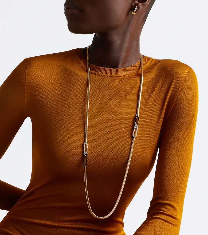 Nikos Koulis Feelings 18kt gold and enamel necklace with diamonds | Thumbnail 5 Nikos Koulis Feelings 18kt gold and enamel necklace with diamonds | Thumbnail 5