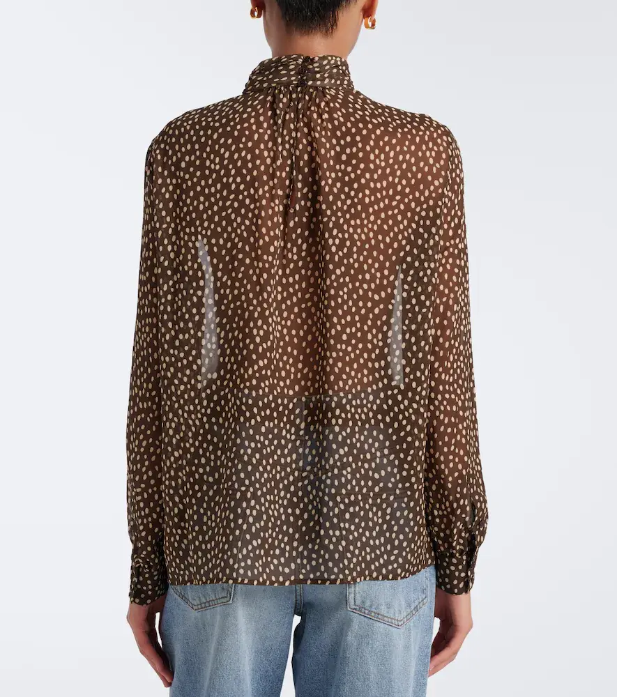 Nili Lotan Remie polka-dot silk chiffon blouse | Thumbnail 2 Nili Lotan Remie polka-dot silk chiffon blouse | Thumbnail 2