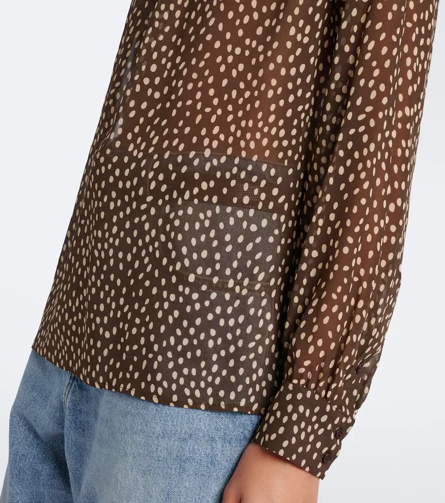 Nili Lotan Remie polka-dot silk chiffon blouse | Thumbnail 4 Nili Lotan Remie polka-dot silk chiffon blouse | Thumbnail 4