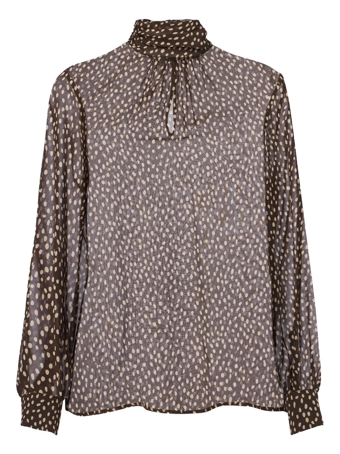 Nili Lotan Remie polka-dot silk chiffon blouse