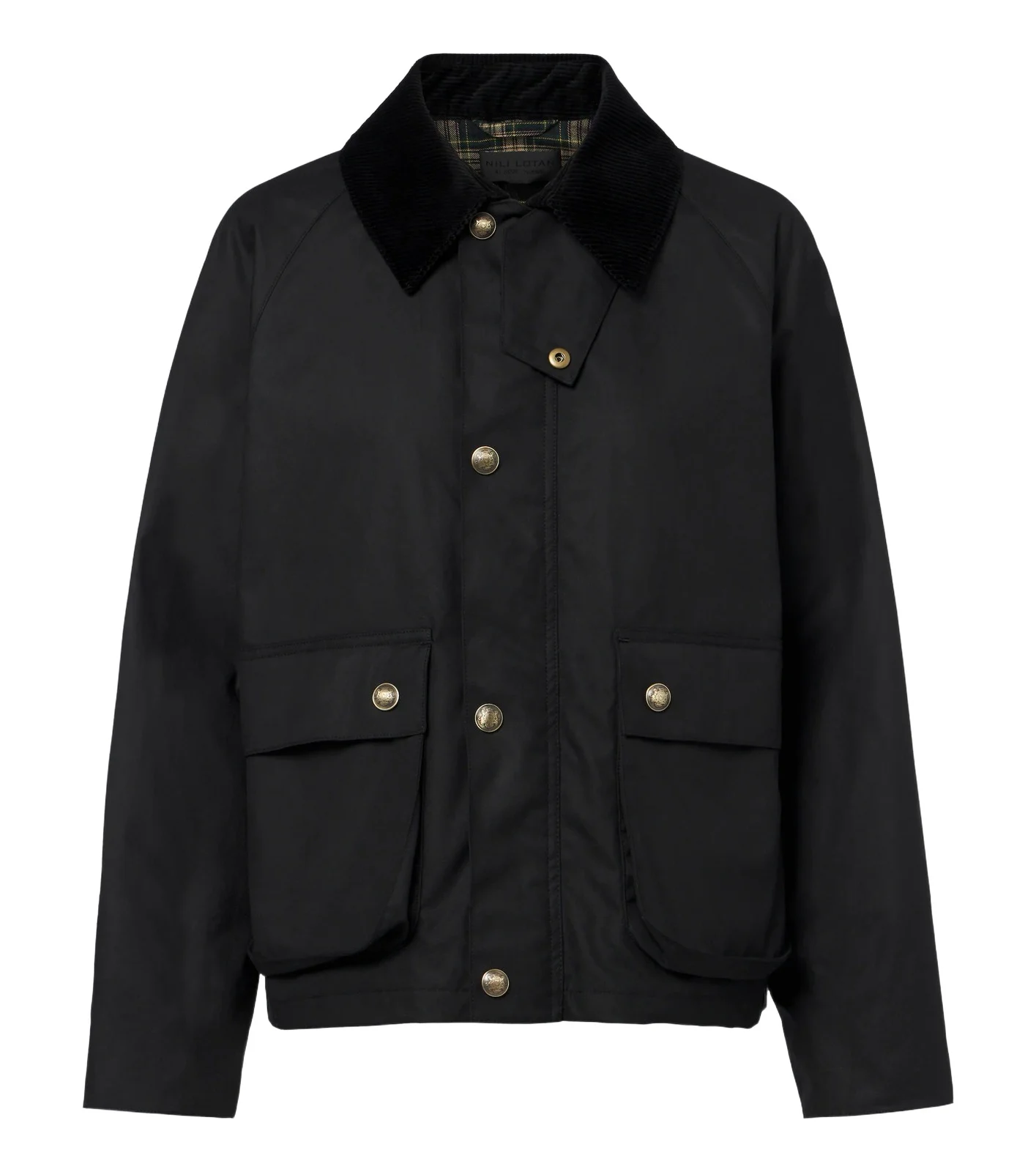 Brinley corduroy-trimmed cotton jacket Brinley corduroy-trimmed cotton jacket