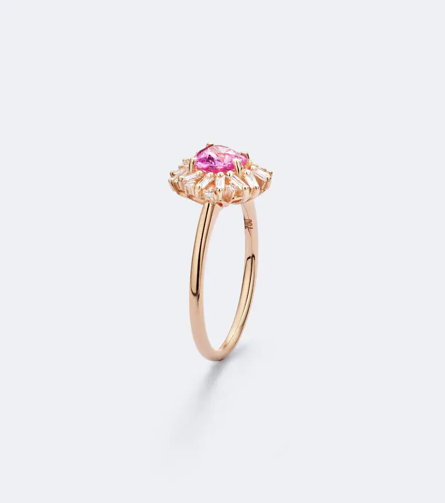 Suzanne Kalan 18kt rose gold ring with sapphire and diamonds | Thumbnail 4
