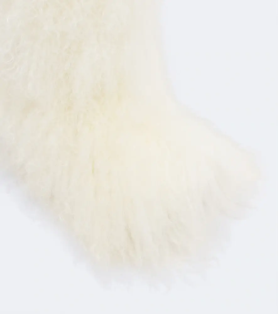 Yves Salomon Leather-trimmed shearling mid-calf boots | Thumbnail 2 Yves Salomon Leather-trimmed shearling mid-calf boots | Thumbnail 2