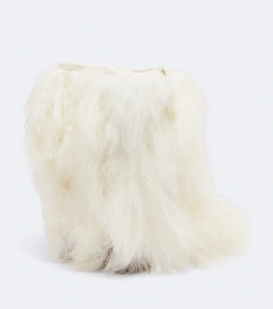Yves Salomon Leather-trimmed shearling mid-calf boots | Thumbnail 3 Yves Salomon Leather-trimmed shearling mid-calf boots | Thumbnail 3