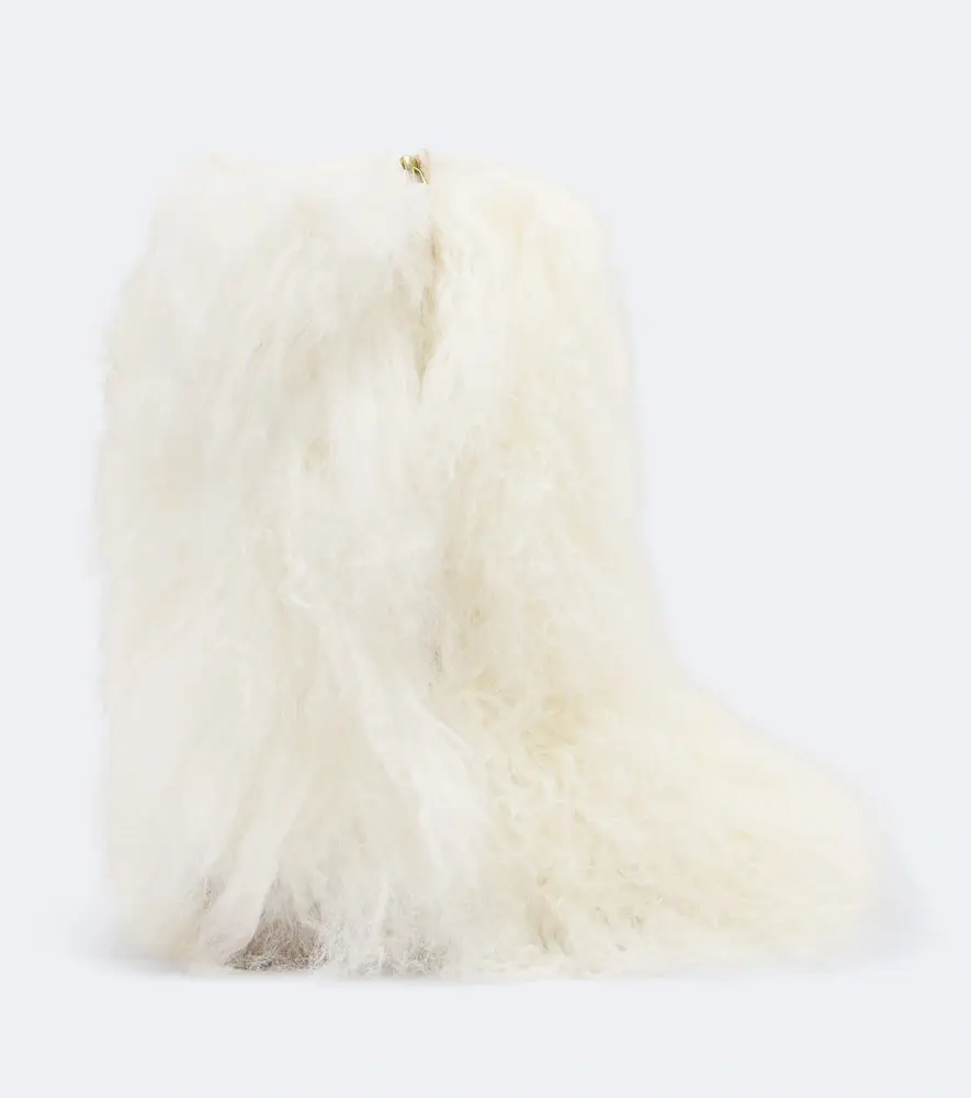 Yves Salomon Leather-trimmed shearling mid-calf boots | Thumbnail 4 Yves Salomon Leather-trimmed shearling mid-calf boots | Thumbnail 4