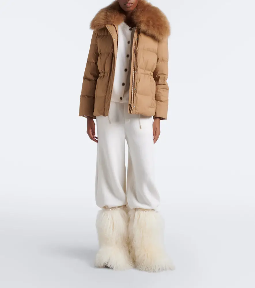 Yves Salomon Leather-trimmed shearling mid-calf boots | Thumbnail 6 Yves Salomon Leather-trimmed shearling mid-calf boots | Thumbnail 6