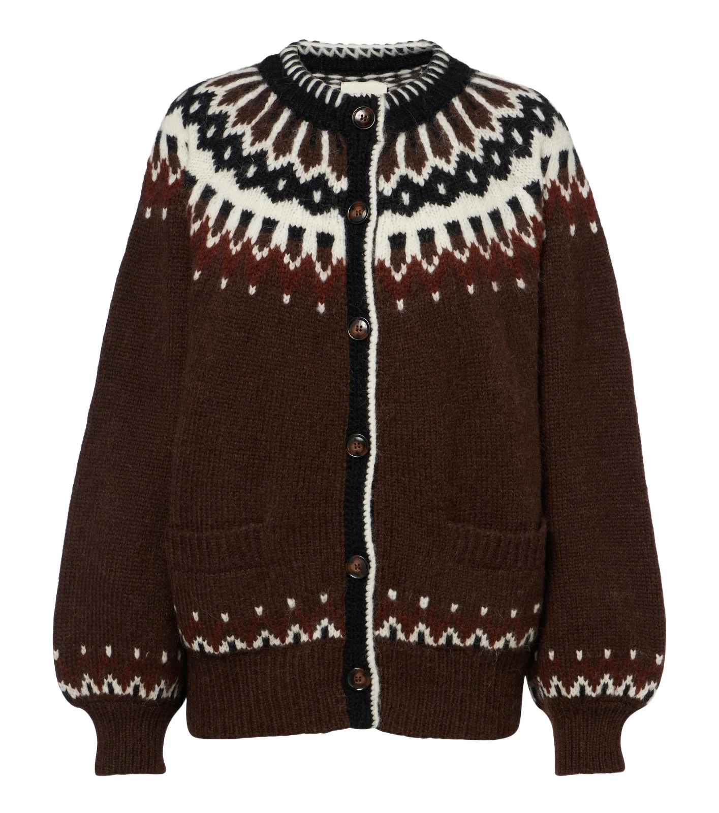 Dôen Hue Fair Isle alpaca and wool-blend cardigan Dôen Hue Fair Isle alpaca and wool-blend cardigan
