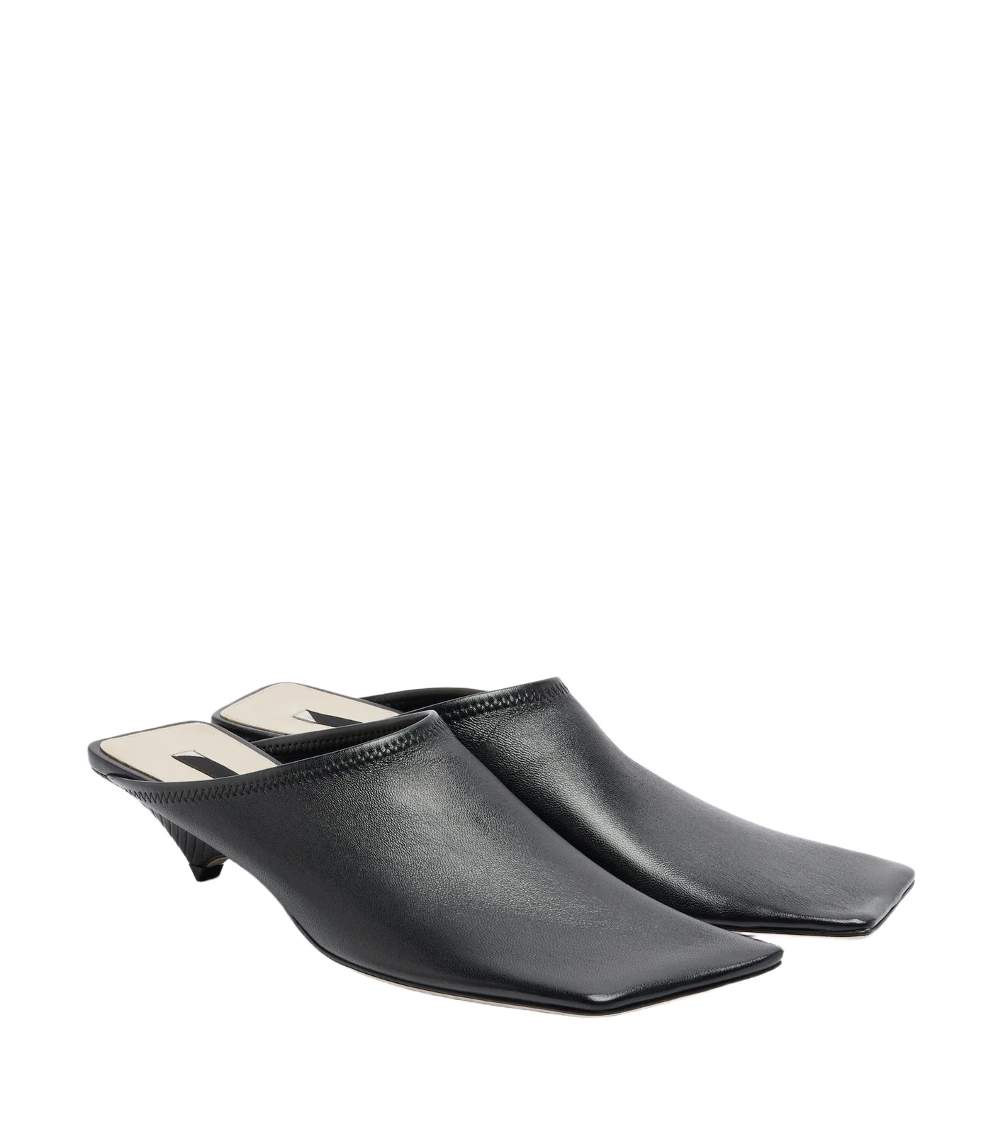 CHRISTEN Edge leather mules