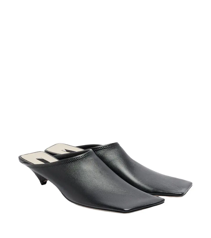 CHRISTEN Edge leather mules