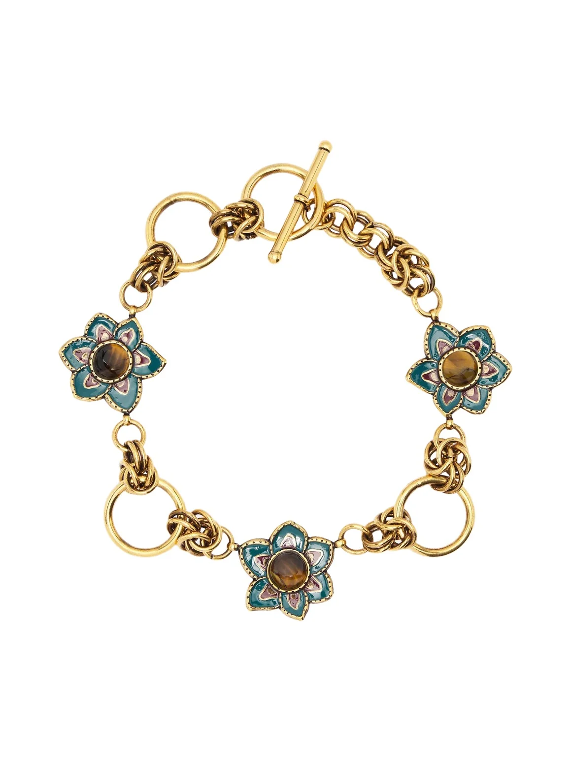 Etro Embellished floral chain necklace