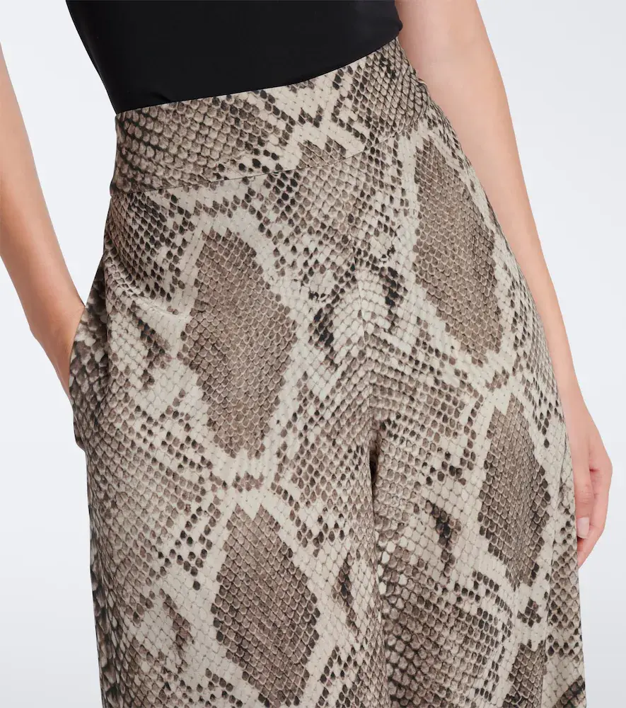 Joseph Rita snake-print satin twill wide-leg pants | Thumbnail 3 Joseph Rita snake-print satin twill wide-leg pants | Thumbnail 3