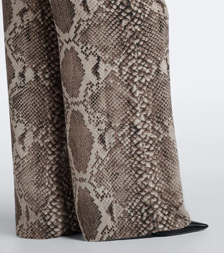 Joseph Rita snake-print satin twill wide-leg pants | Thumbnail 5 Joseph Rita snake-print satin twill wide-leg pants | Thumbnail 5