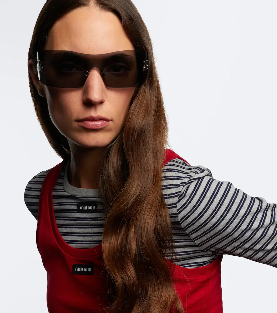 Miu Miu Aube shield sunglasses | Thumbnail 4 Miu Miu Aube shield sunglasses | Thumbnail 4