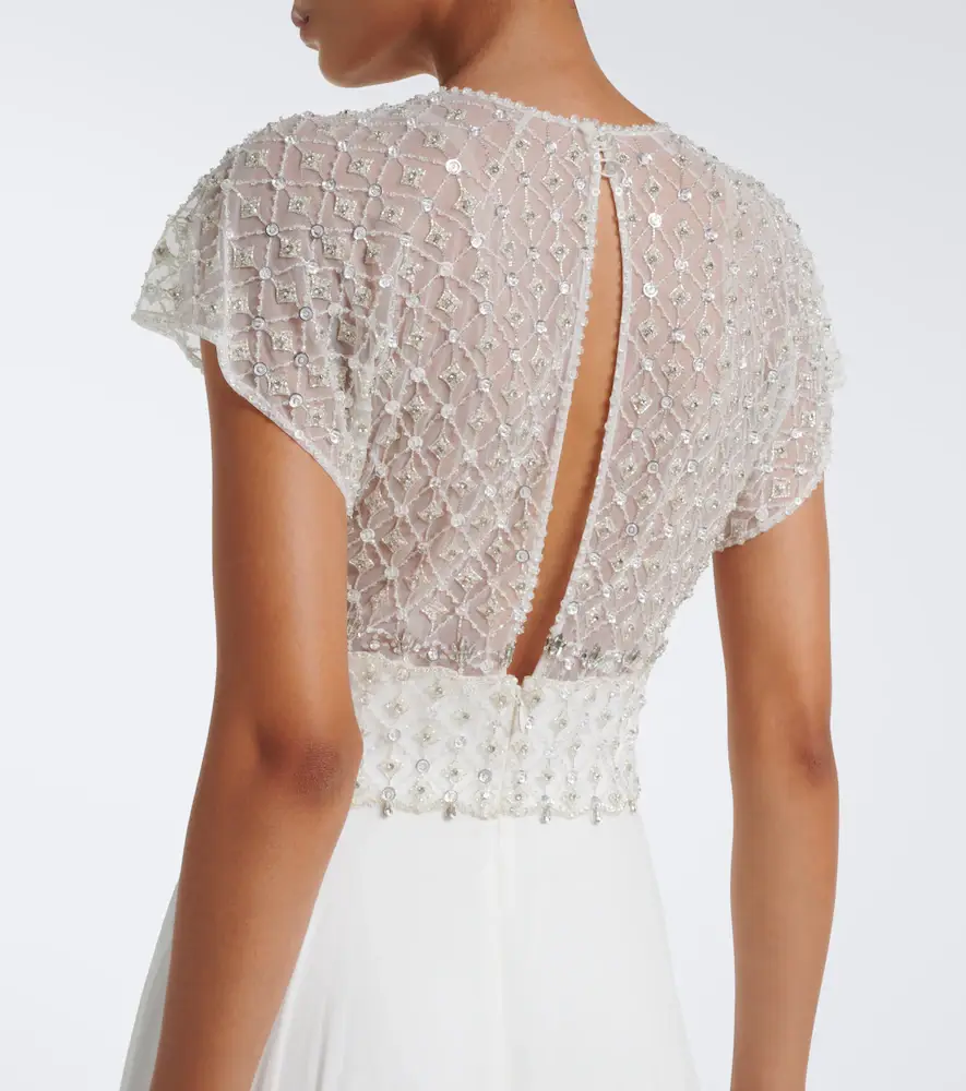 Jenny Packham Bridal Momento tulle and silk chiffon gown | Thumbnail 3 Jenny Packham Bridal Momento tulle and silk chiffon gown | Thumbnail 3