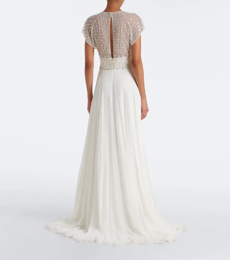 Jenny Packham Bridal Momento tulle and silk chiffon gown | Thumbnail 5 Jenny Packham Bridal Momento tulle and silk chiffon gown | Thumbnail 5