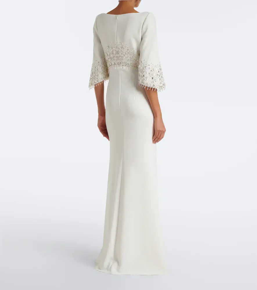 Jenny Packham Bridal Electra embellished crêpe gown | Thumbnail 2 Jenny Packham Bridal Electra embellished crêpe gown | Thumbnail 2