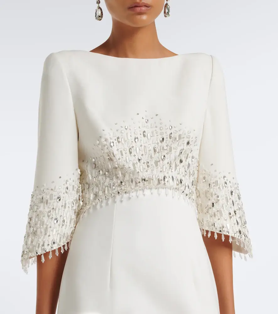 Jenny Packham Bridal Electra embellished crêpe gown | Thumbnail 3 Jenny Packham Bridal Electra embellished crêpe gown | Thumbnail 3