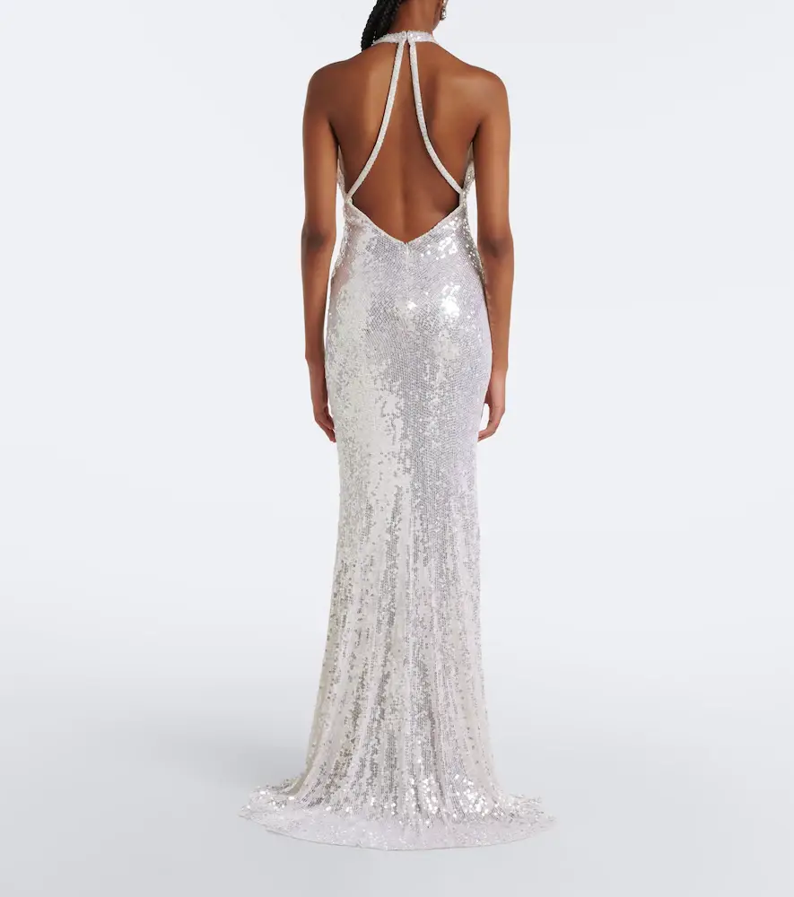 Jenny Packham Mermaid sequined halterneck gown | Thumbnail 2 Jenny Packham Mermaid sequined halterneck gown | Thumbnail 2
