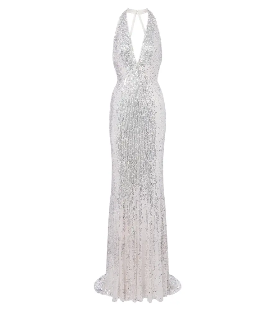 Mermaid sequined halterneck gown Mermaid sequined halterneck gown