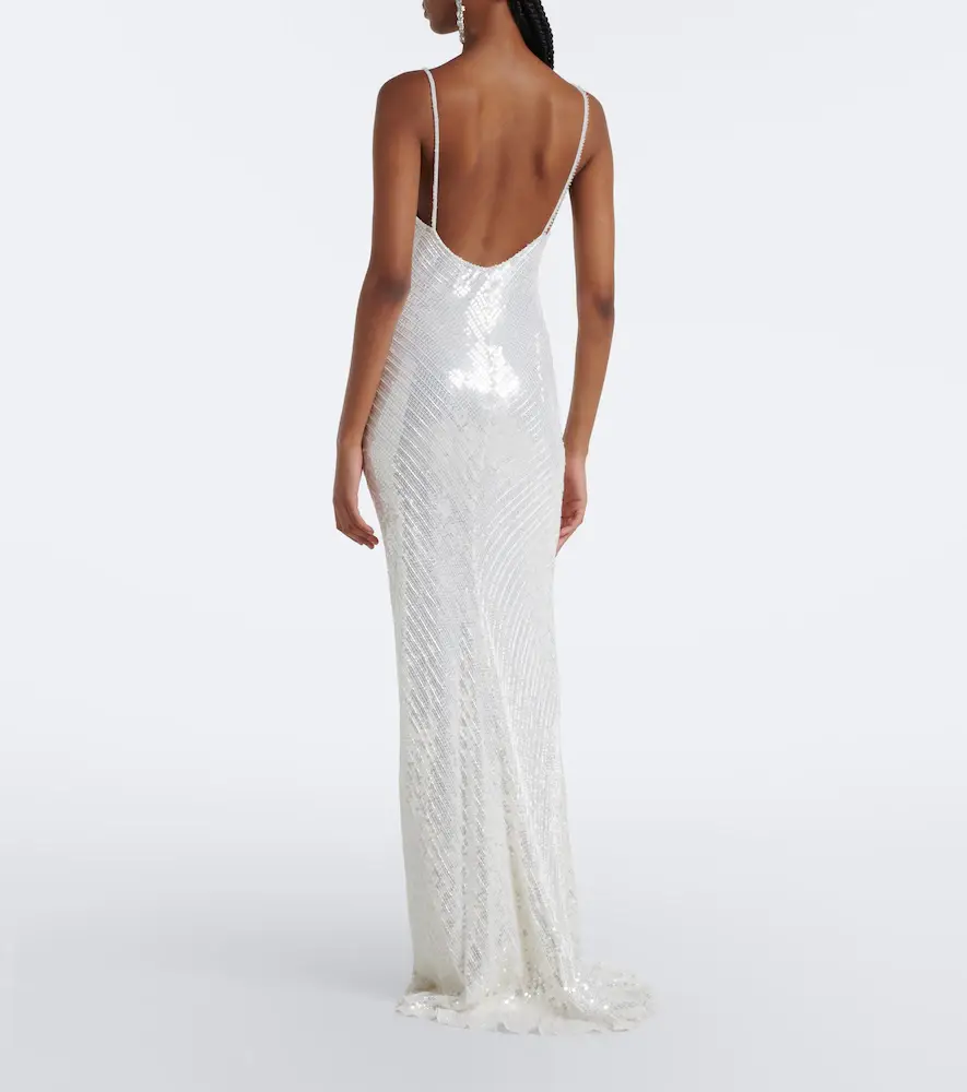 Jenny Packham Shangrila La sequined silk gown | Thumbnail 2 Jenny Packham Shangrila La sequined silk gown | Thumbnail 2