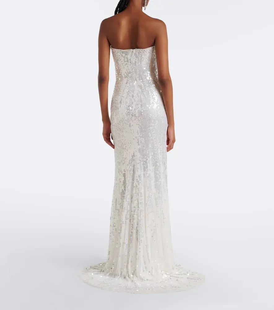 Jenny Packham Floating Heart sequined strapless gown | Thumbnail 3 Jenny Packham Floating Heart sequined strapless gown | Thumbnail 3