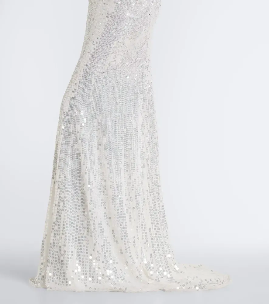 Jenny Packham Floating Heart sequined strapless gown | Thumbnail 5 Jenny Packham Floating Heart sequined strapless gown | Thumbnail 5