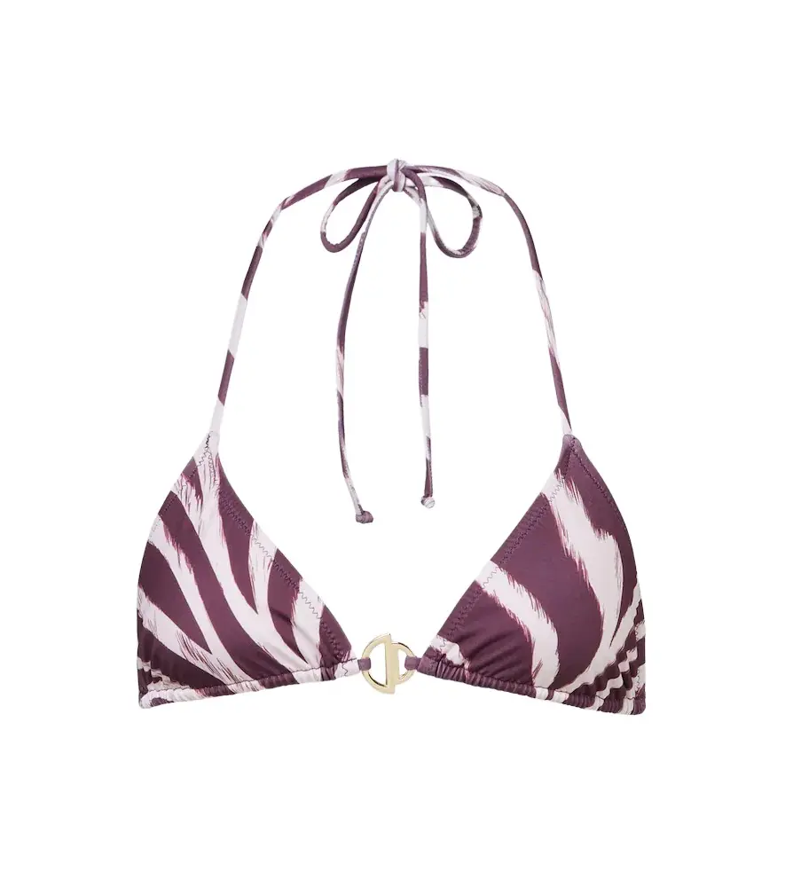 Berry printed bikini top