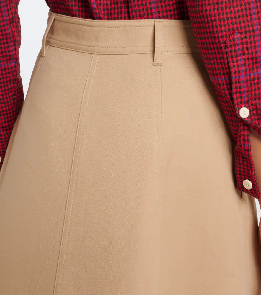 Polo Ralph Lauren Cotton and wool twill midi skirt | Thumbnail 2