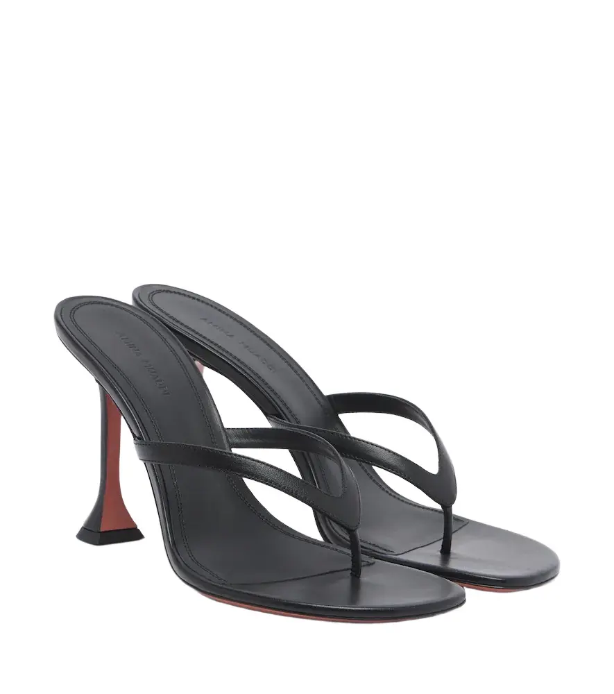 Amina Muaddi Juliette leather thong sandals