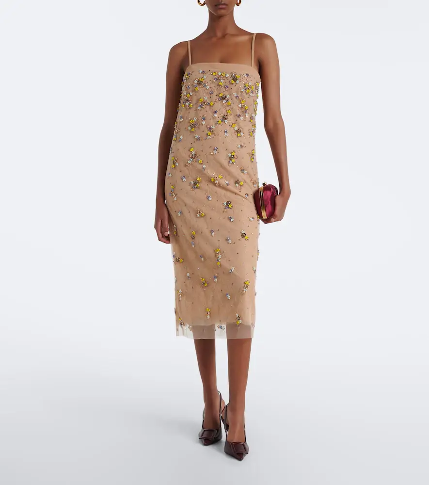 Costarellos Embellished lace-trimmed cocktail dress | Thumbnail 3 Costarellos Embellished lace-trimmed cocktail dress | Thumbnail 3