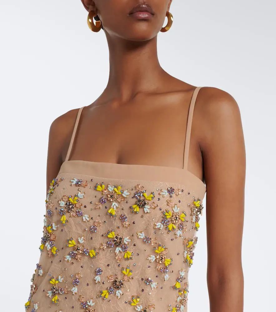 Costarellos Embellished lace-trimmed cocktail dress | Thumbnail 5 Costarellos Embellished lace-trimmed cocktail dress | Thumbnail 5