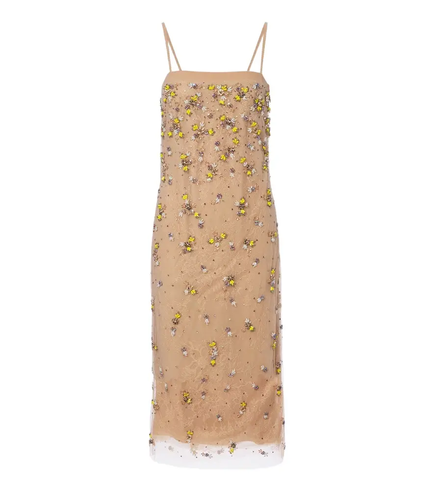 Embellished lace-trimmed cocktail dress Embellished lace-trimmed cocktail dress