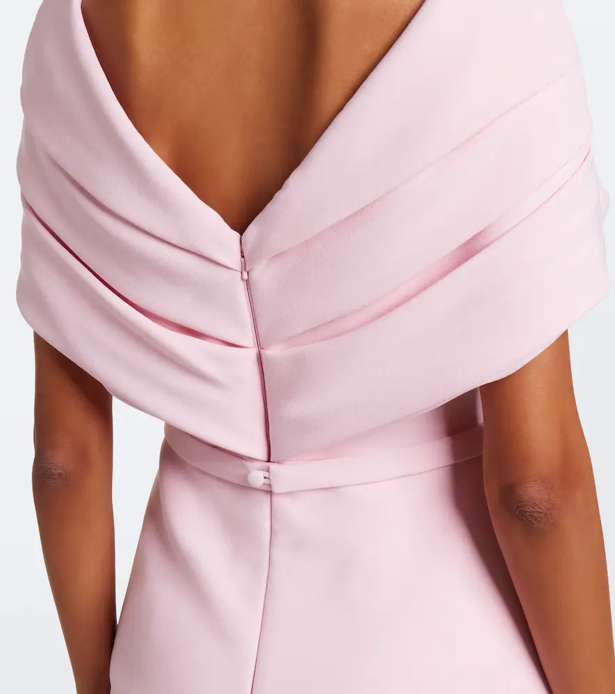 Safiyaa Loura peplum crêpe gown | Thumbnail 5 Safiyaa Loura peplum crêpe gown | Thumbnail 5