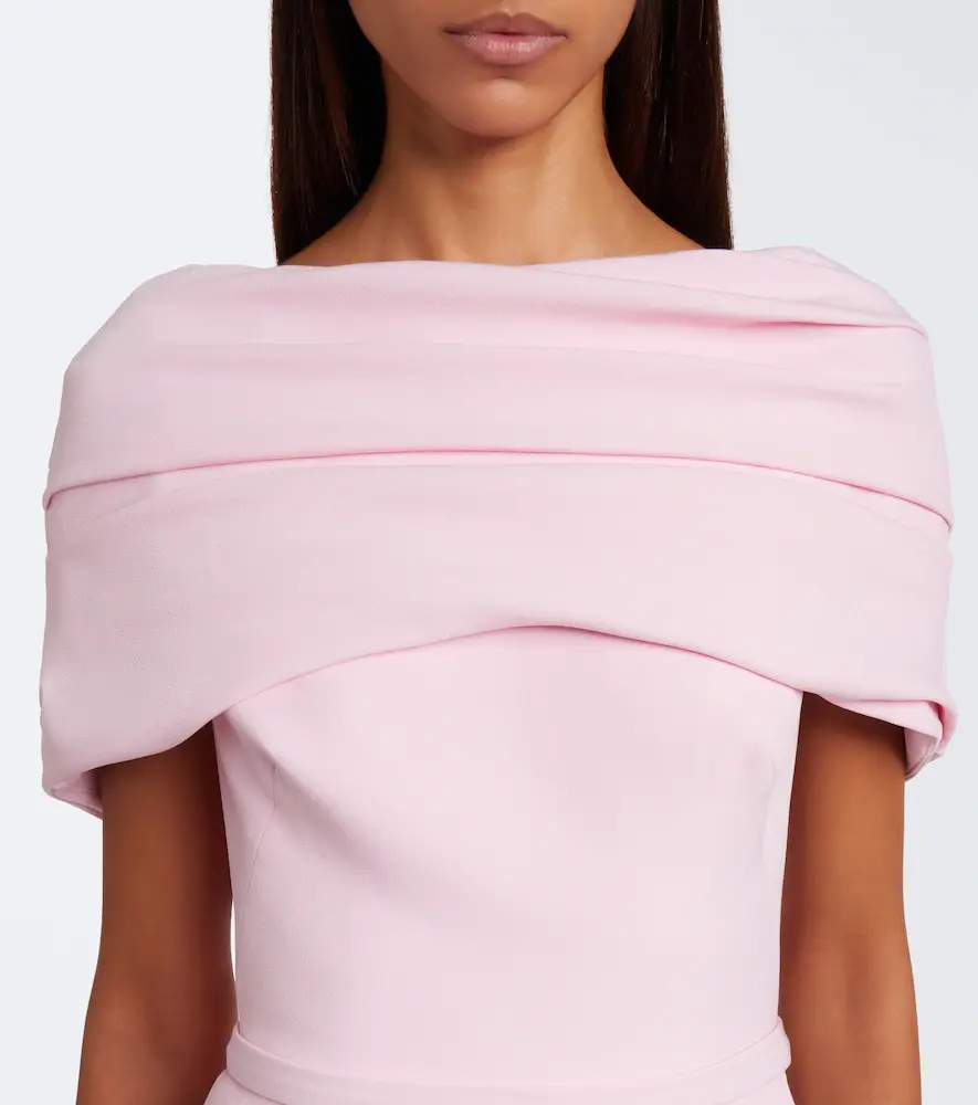Safiyaa Loura peplum crêpe gown | Thumbnail 7 Safiyaa Loura peplum crêpe gown | Thumbnail 7