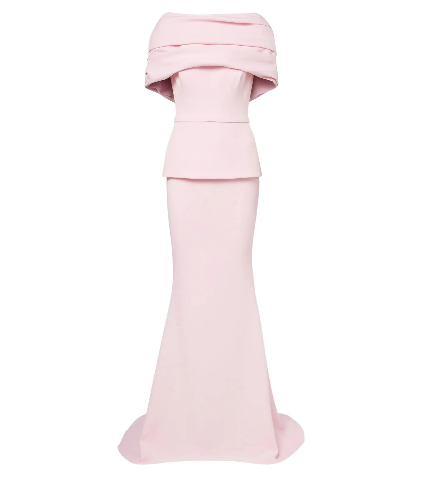 Loura peplum crêpe gown