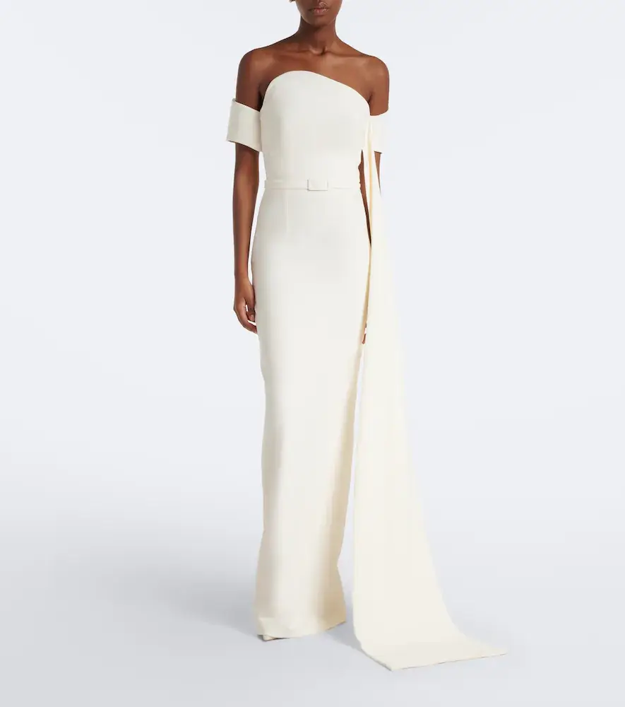 Safiyaa Bridal Giorgia crêpe gown | Thumbnail 4 Safiyaa Bridal Giorgia crêpe gown | Thumbnail 4