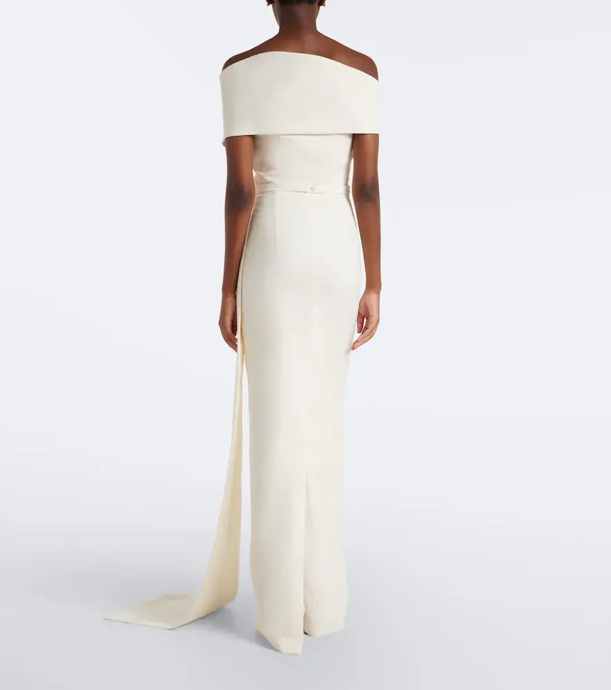 Safiyaa Bridal Giorgia crêpe gown | Thumbnail 6 Safiyaa Bridal Giorgia crêpe gown | Thumbnail 6