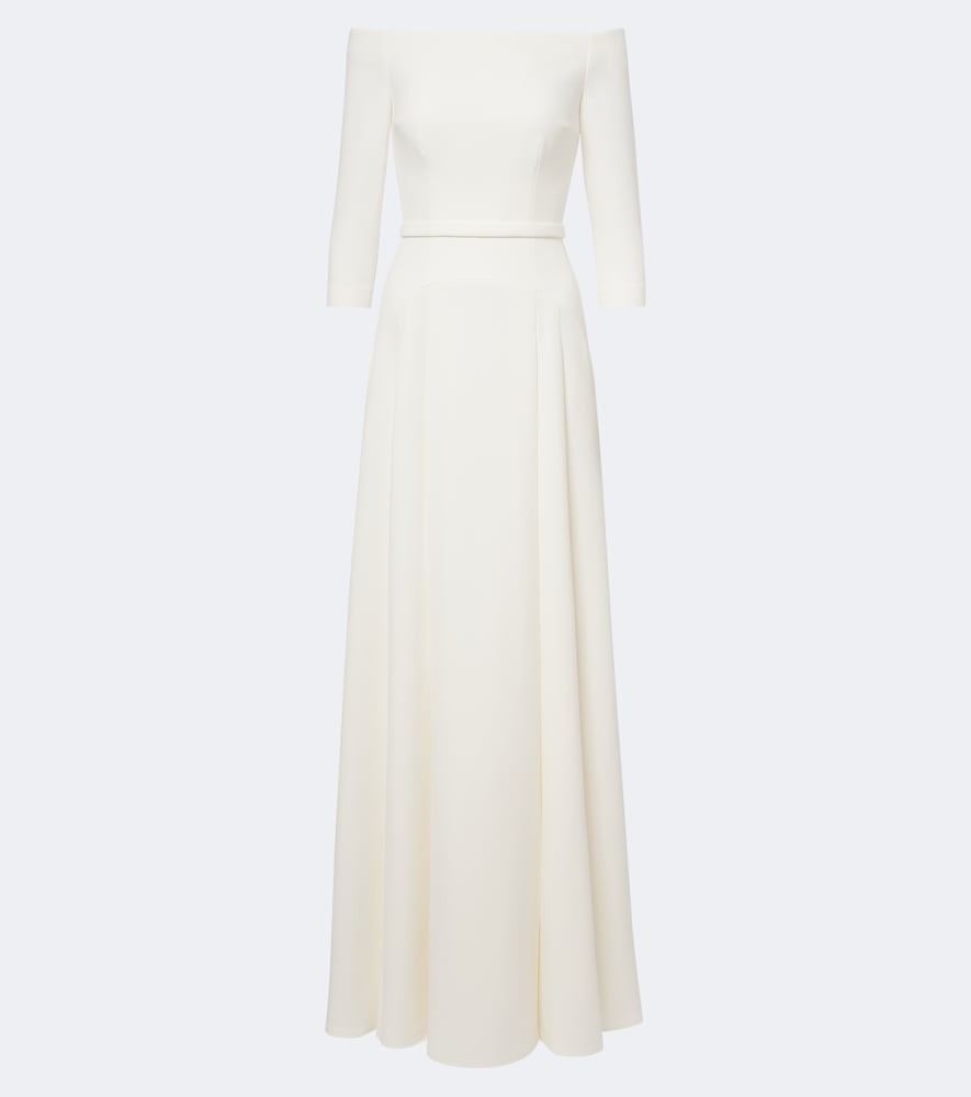 Bridal Amadora off-shoulder crêpe gown Bridal Amadora off-shoulder crêpe gown