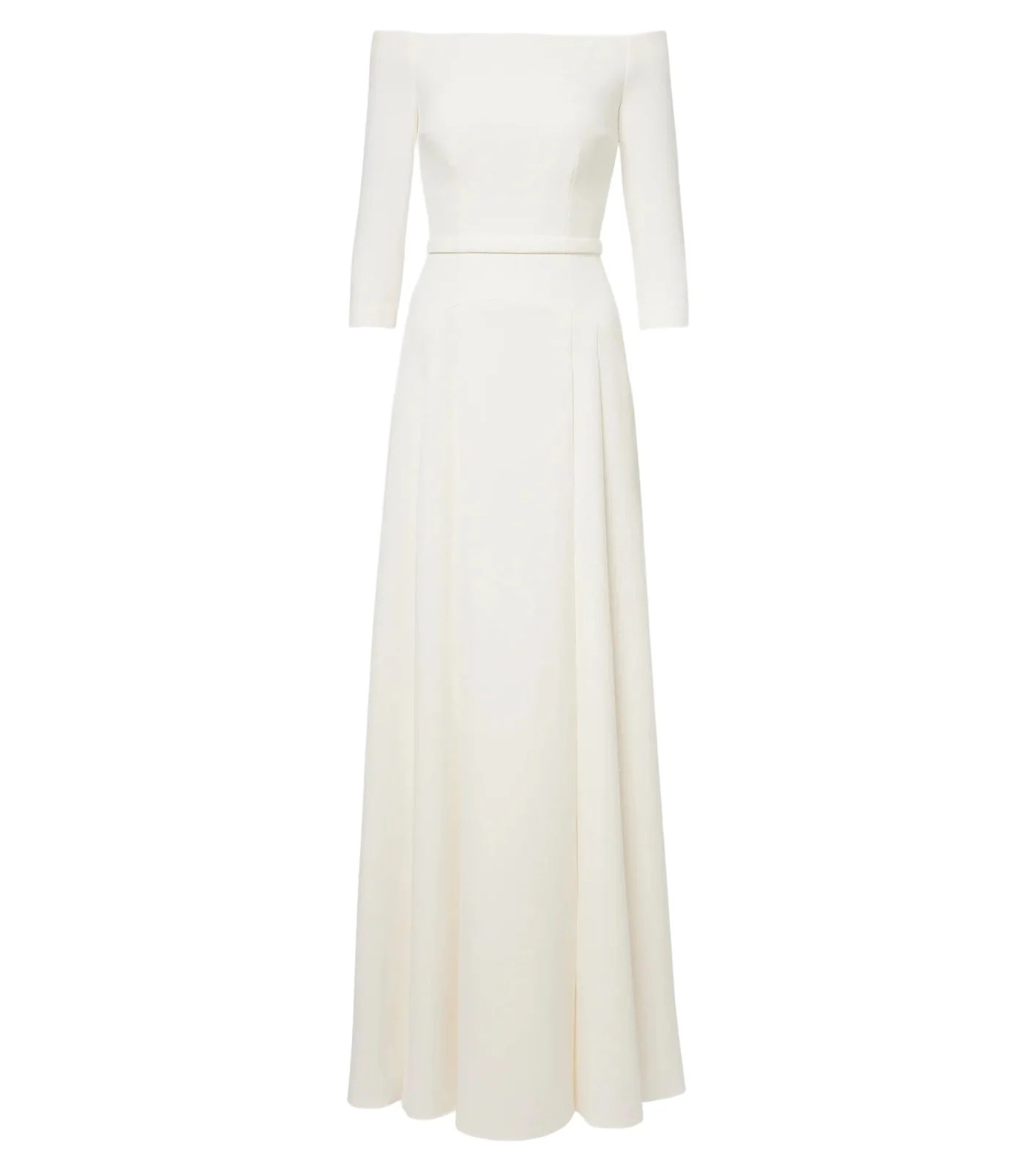 Safiyaa Bridal Amadora off-shoulder crêpe gown