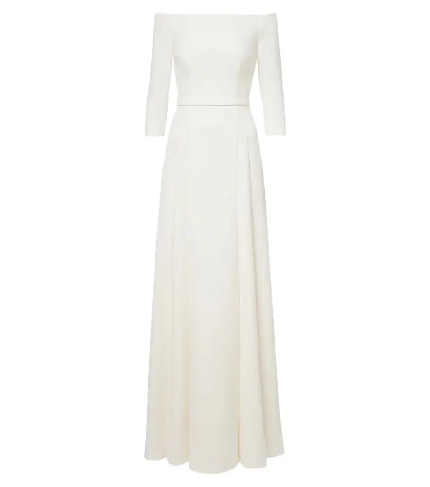 Bridal Amadora off-shoulder crêpe gown Bridal Amadora off-shoulder crêpe gown